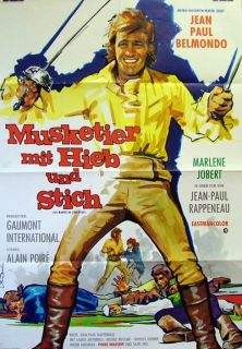 Belmondo MUSKETIER MIT HIEB UND STICH `72 EA Plakat A1