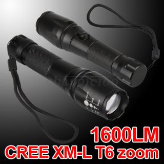 1600LM CREE XM L T6 LED Taschenlampe Flashlight Camping Alu