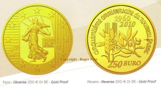250 Euro Säerin Piefort Gold 2010 2 Unzen 999 er 500 Ex
