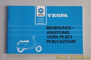 VESPA Bedienungsanleitung Anleitung PK 80 S / PK80S / Elestart