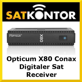 Opticum X80 Conax Digitaler Sat Receiver Neu Kostenloser Versand