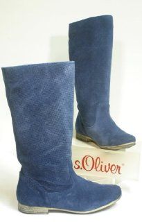 4490 s.Oliver Sommer Leder Stiefel blau Schuhe
