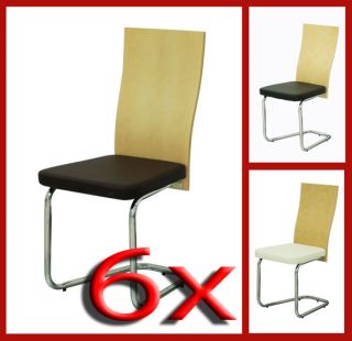 6x Konferenzstuhl Stuhl Freischwinger Besucherstuhl