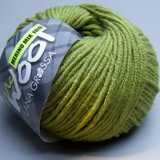 Lana Grossa Mc Wool Merino Mix 100   115 verde 50g g Wolle
