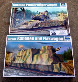 Panzerträgerwagen + Panzer + Flakwagen 135 Trumpeter