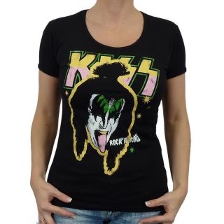 Logoshirt   Kiss Band Girlie Shirt, black