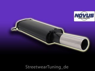 Novus Endschalldämpfer 1x90mm Stahl für VW Golf1 Cabrio 155 +ABE