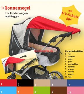 Kinderwagen SONNENSCHUTZ Segel m.50+UV Schutz Sonnensegel