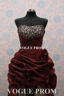 Prom dress gown evening ball burgundy high low skirt glam sexy any
