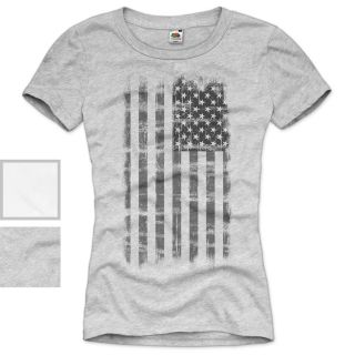 USA Vintage Damen T Shirt Flagge stars stripes Amerika United States