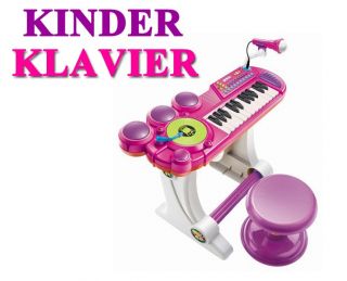 Kinder Piano Spielzeug Klavier Baby Keyboard + Mikrofon + Hocker