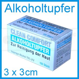 100 Alkoholtupfer Insulintupfer Alkoholpads Alkohol Pads Tupfer