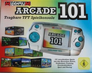 ARCADE 101 Tragbare TFT Spielekonsole Pocket Spielekonsole 16 Bit NEU