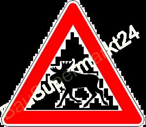 WARNSCHILD Vorsicht Achtung ELCH Straßenschild Schilder 4250559401063