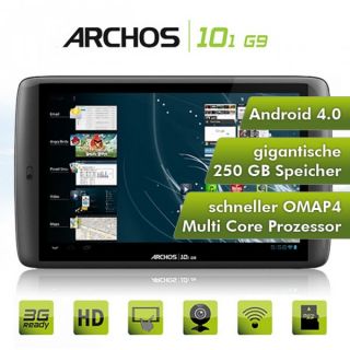 ARCHOS 101 G9 Turbo 250GB Tablet 1 5 GHz 25 7cm Multitouch 1GB RAM