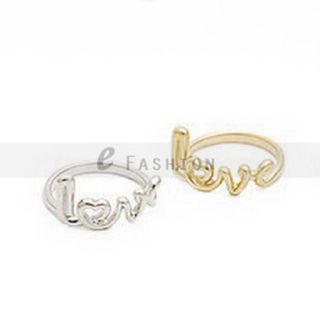 Ring LOVE Style 1 Paar Ringe Damen Fingerring NEU 102 0058