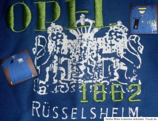 NEU original Opel Herren Polo Shirt T Shirt blau Rüsselsheim 1862