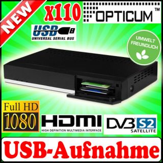 HDTV Sat Receiver   USB Aufnahme + Conax Opticum HD x110p FullHD PVR