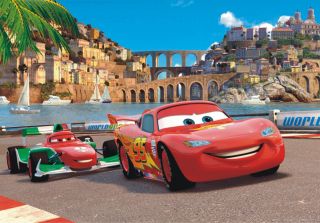 Tapete Disney Cars 2 McQueen & Bernoulli Foto 160 x 115 cm