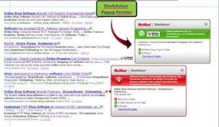 McAfee SiteAdvisor bewertet Websites und gibt grünes Licht bei