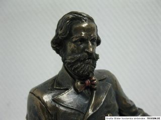 Guiseppe Verdi Komponist Figur Statue Büste 25cm Bronze