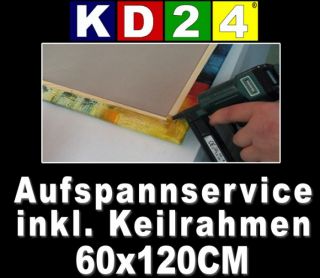 KD24 Aufspannservice inkl. Spannrahmen 60x120 CM