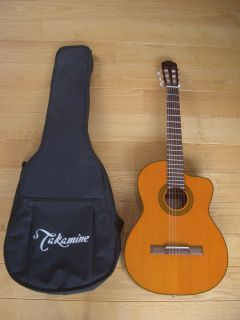 Takamine EG124C Konzertgitarre Elektrik Akustik Klassik Gitarre Gigbag