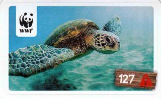 Rewe WWF Tier Abenteuer Sticker 127 Grüne Meeresschildkröte