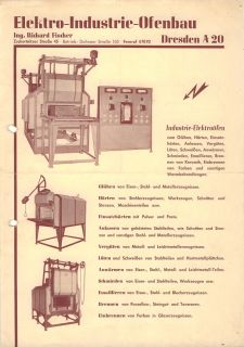 c132 Werbung, Elektro Ofen Ofenbau Industrie Schmiedeofen Dreden ~1955