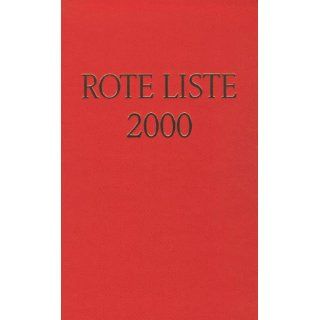 Rote Liste 2000 Editio Cantor Verlag Englische Bücher