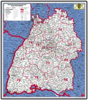 Baden Württemberg Karte 145 cm x 129 cm EXTRABREIT ★
