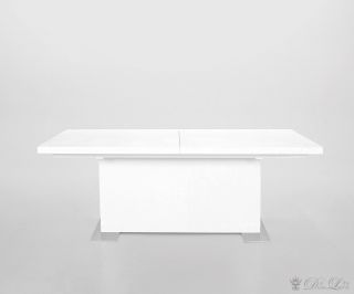 Esstisch Merkur 130/180x90 cm Weiss Hochglanz Tisch ausziehbar