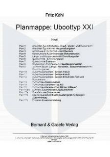 Köhl Planmappe Uboottyp XXI, (U Boot Typ Modellbau Pläne