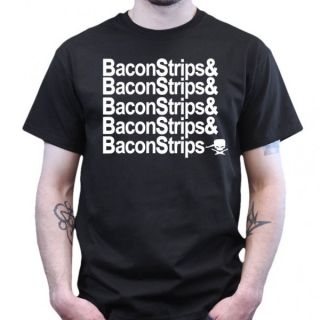 Epic Meal Time Bacon Strips T shirt   schwarz   NEU OVP