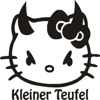 Hello Kitty Teufel Wunschtext Aufkleber Dekor Wohnwagen Auto Folie