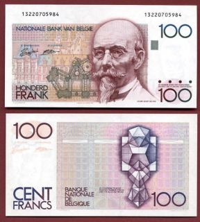 BELGIQUE BELGIEN BELGIUM 100 Francs Pick 142 UNC
