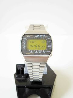 Very Rare Vintage SEIKO PAN AM M158 5009 World Time Digital LCD Watch