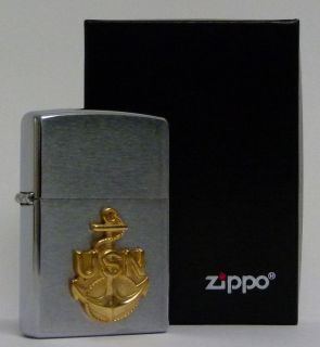 ZIPPO Feuerzeug   USN   Anchor US Navi (161) Crome 2002