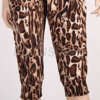 Neu Damen Overall Jumpsuit Catsuit Pants Hose Leopard