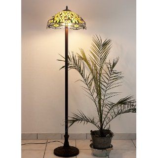 Stehlampe Lampe im Tiffany Stil Yellow Dragonfly 