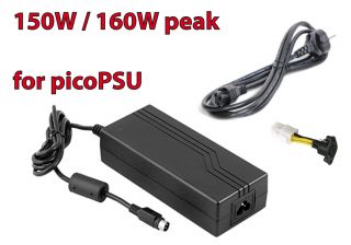 150W 160W peak 12V AC DC Adapter fuer picoPSU Effizienz 85 active PFC