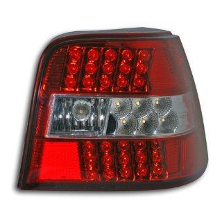 Rückleuchten, LED, VW Golf 4 Bj. 97 03, rot / chrom / rot 