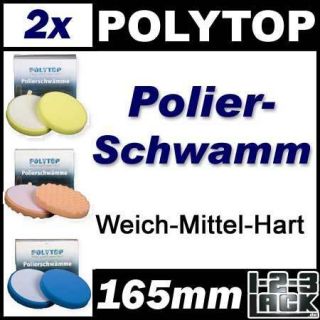 2x Polytop Polierschwamm 165mm Poliermaschine Schwämme