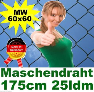 Maschendrahtzaun Maschendraht Zaun Draht 1,75 m 175 cm