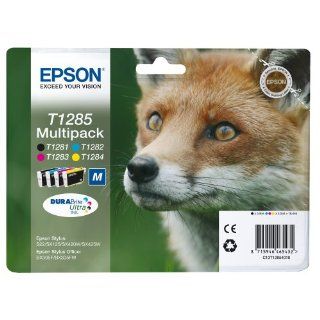 Epson T1285 Durabrite Ultra Tintenkartusche Fuchs Multipack 4 farbig
