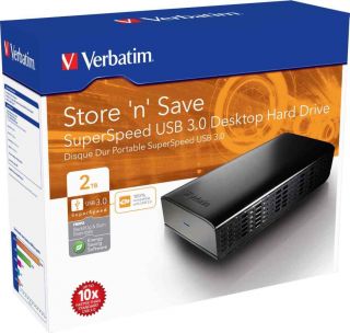 Verbatim 2TB externe Festplatte (8,9 cm (3,5 Zoll), 7200rpm, USB 3.0)