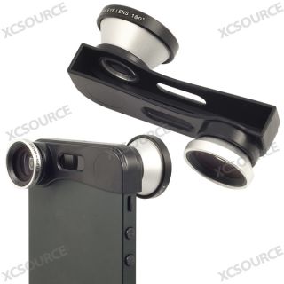 180° Fischauge Linse Fisheye + Weitwinkel Macro Lens für iPhone 5G 5