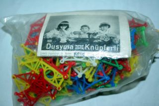 Dusyma Knüpferli Stecksystem ca. 190 Teile 50er 60er Jahre Spielzeug