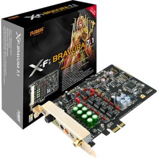 AuzenTech X Fi Bravura 7 1 Sound Soundkarte intern PCIe 192 kHz 24 Bit