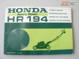 Honda HR 194 Bedienungsanleitung Rasenmäher #2150